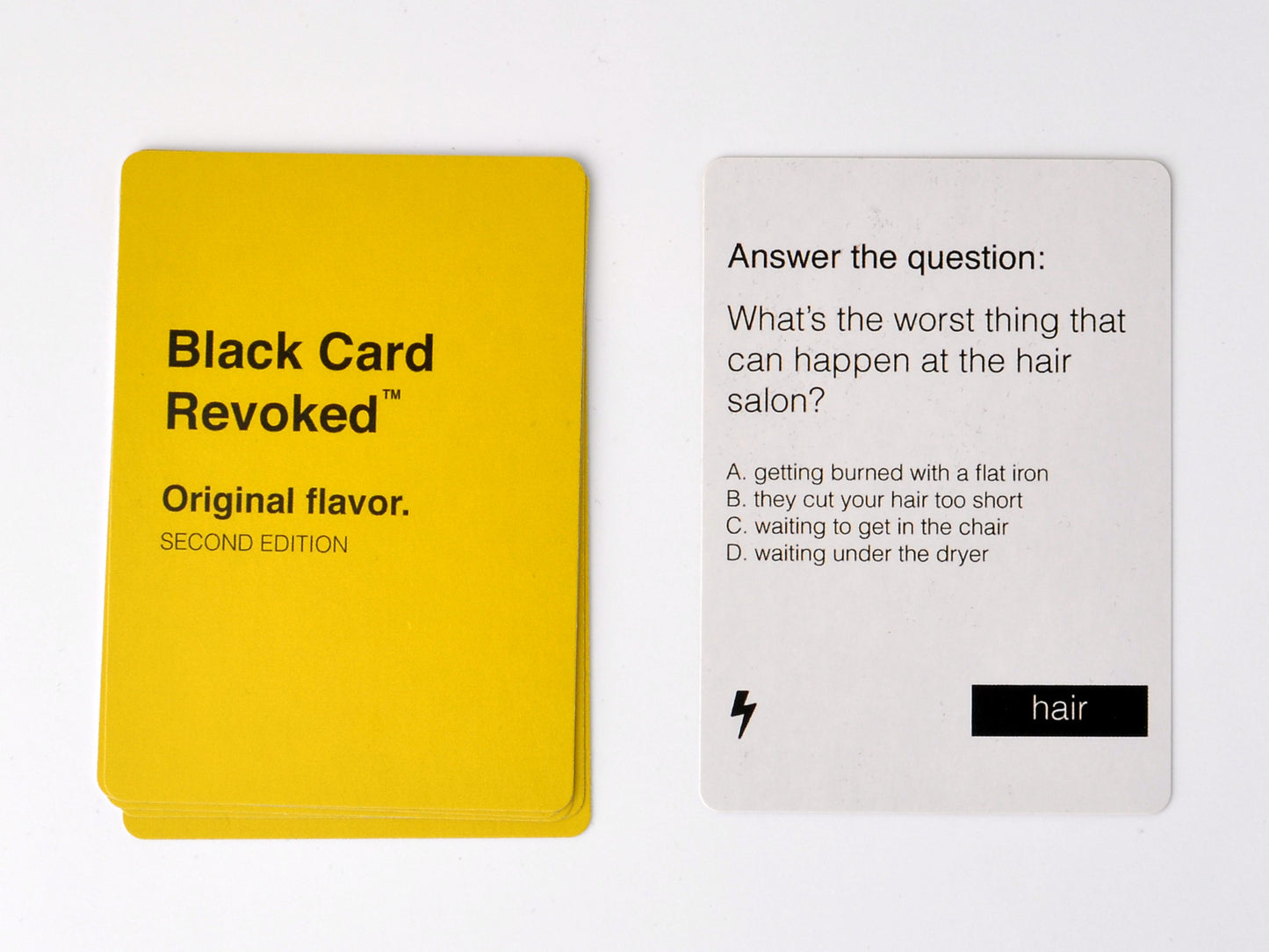 Picture of Black Card Revoked game and cards