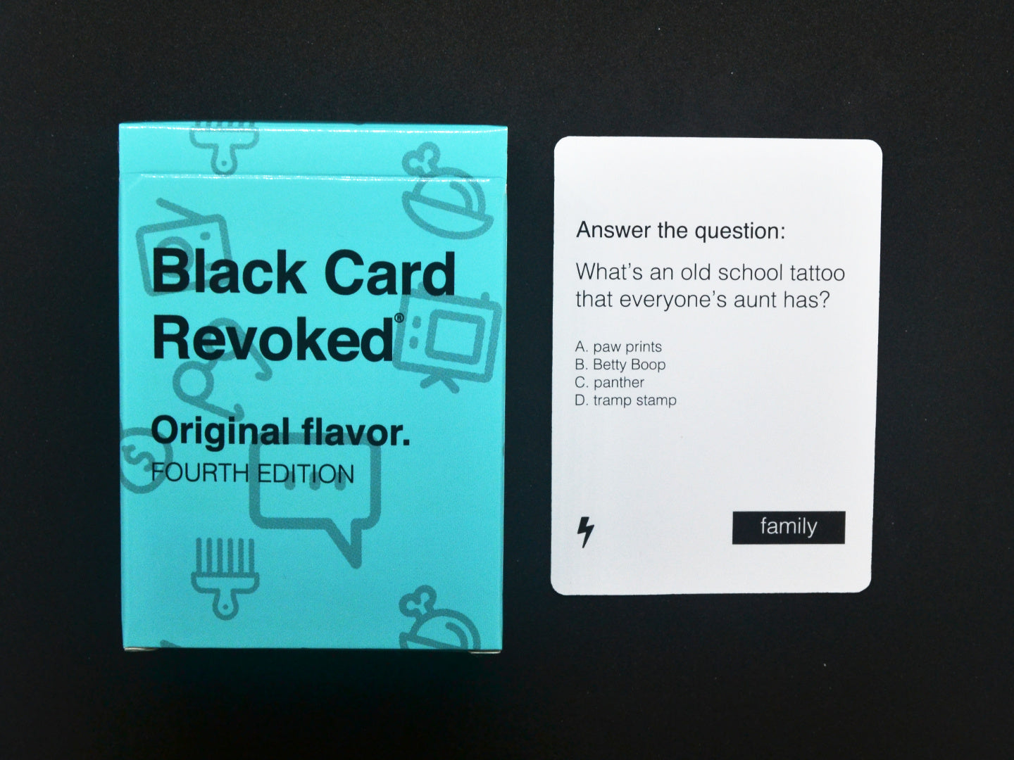 Picture of Black Card Revoked game and cards