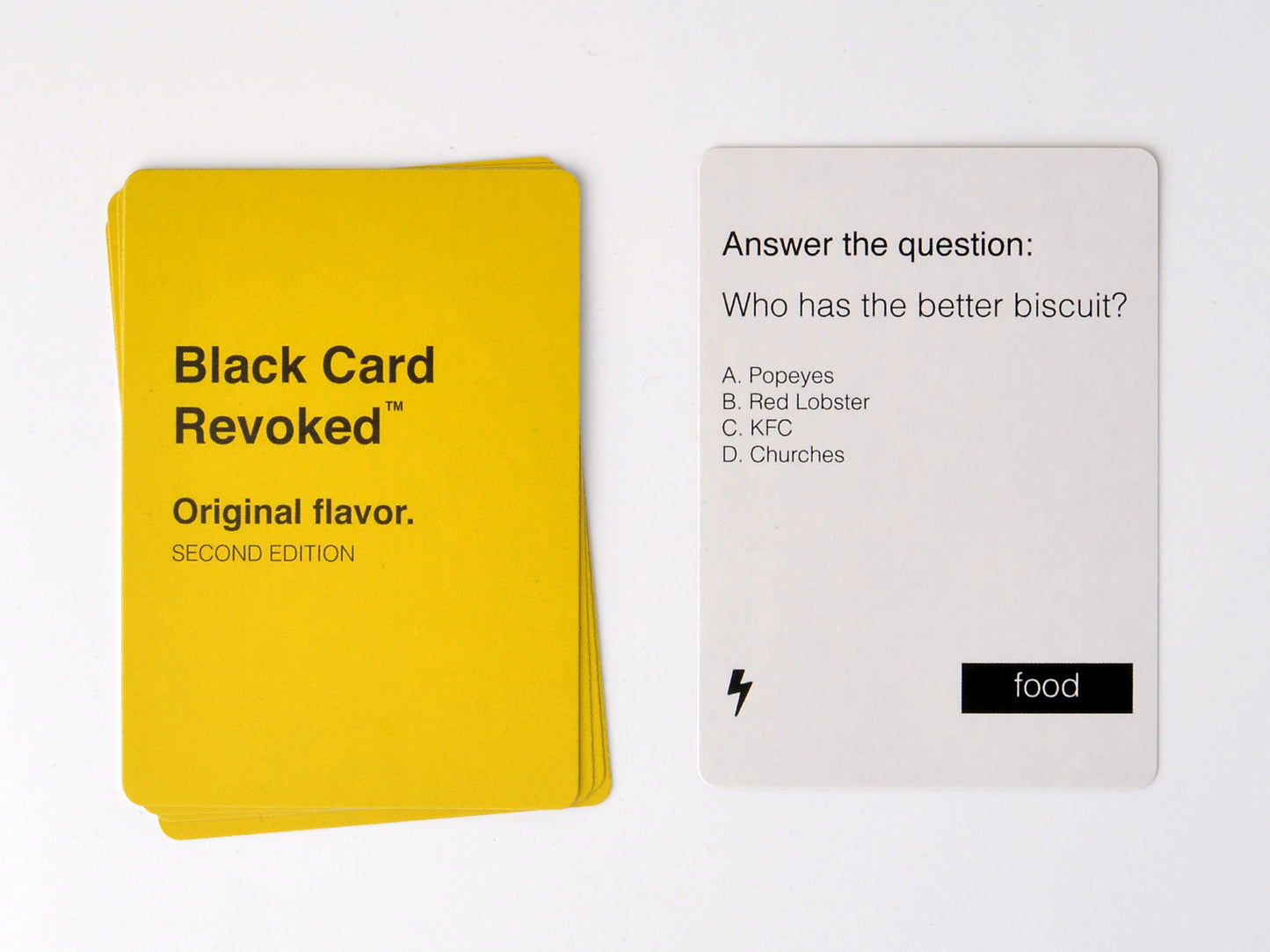 Picture of Black Card Revoked game and cards